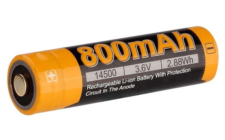 Bateria Fenix Recarregável 14500 800mAh 3.6V 2.88Wh De Íon de Lítio ARB-L14-800