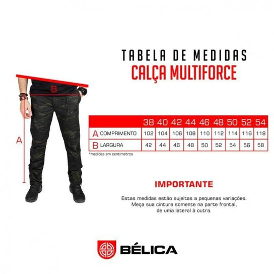 Calça Bélica Multiforce Masculina Mult Black 44