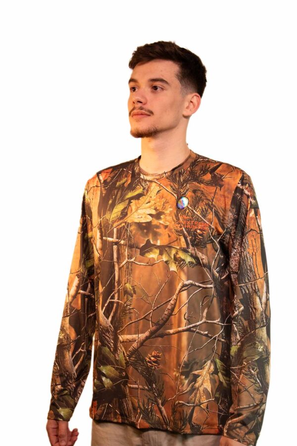 Camiseta de Manga Longa Extreme Hunter Camuflagem Realista UV50+  - Tam M