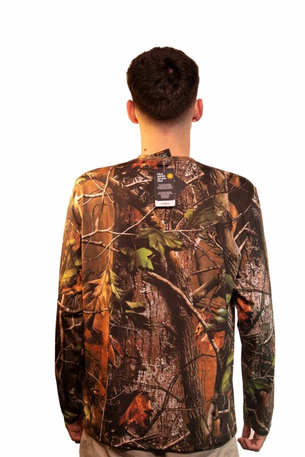 Camiseta de Manga Longa Extreme Hunter Camuflagem Realista UV50+  - Tam M