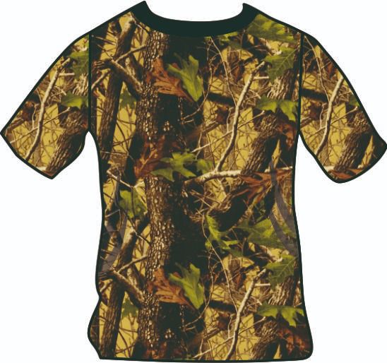Camiseta Manga Curta Camuflado Vegetação - Adulto