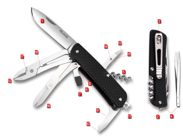 Canivete Multifuncional Ruike M41-N