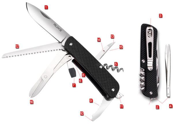 Canivete Multifuncional Ruike M42-N