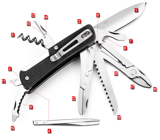 Canivete Multifuncional Ruike M51-B