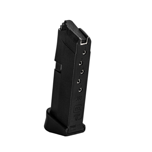 Carregador Glock G42 Calibre .380 com Apoio de Dedo - Capacidade 6 Tiros