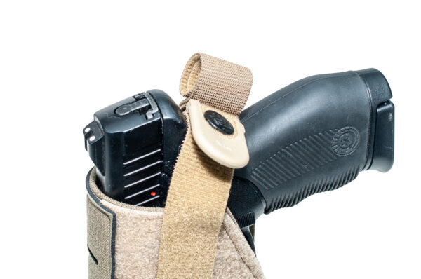 Coldre Police MOLLE Canhoto para Pistola - Coyote