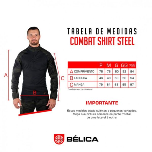 Combat Shirt Bélica Militar MultiCam Preta GG