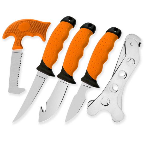 Kit de Facas de Caça Profissional EMT 6 Peças - Acabamento Satin