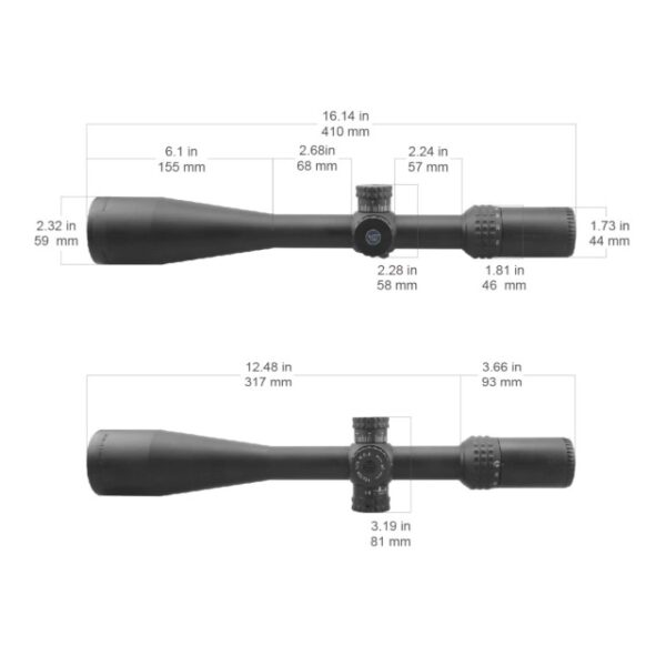 Luneta Sentinel-X 10-40x50 SFP 1/8 MOA - Vector Optics SCOL-34