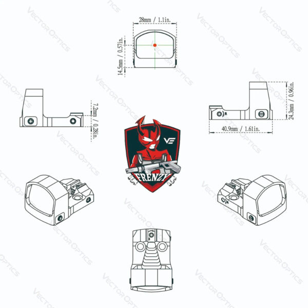 Red Dot Frenzy-S 1x17x24 AUT SCRD-55 Vector Optics