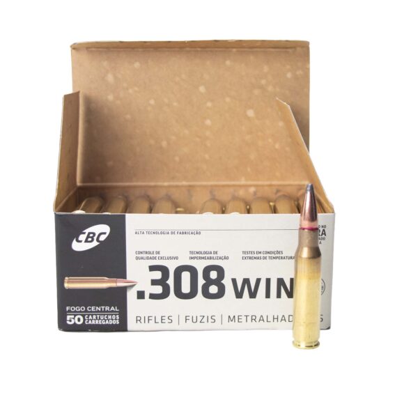 Munição CBC Cal .308 Win EXPT 150gr Cx 50 Unidades