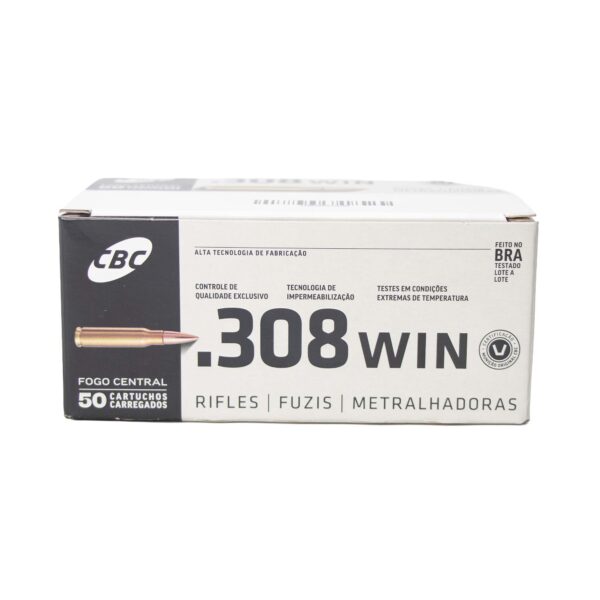 Munição CBC Cal .308Win ETPT 180gr Cx 50 Unidades