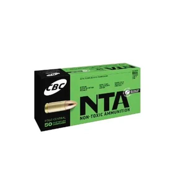 Munição CBC Cal 9mm LUGER EOOG NTA 124gr Cx 50 unidades