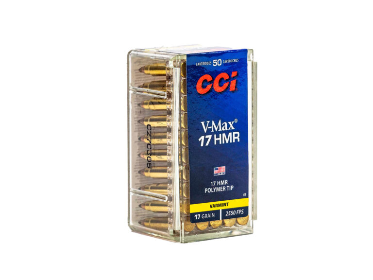 Munição CCI Cal .17 HMR V-MAX 17gr Cx 50 Unidades