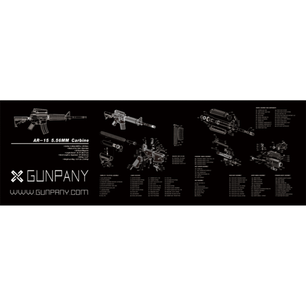 Tapete De Borracha para Limpeza de Armas AR15 - Vector Optics