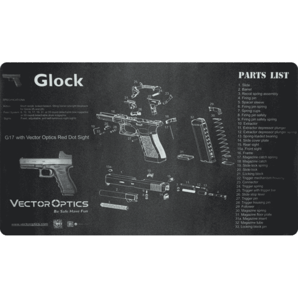 Tapete De Borracha para Limpeza de Armas Glock - Vector Optics
